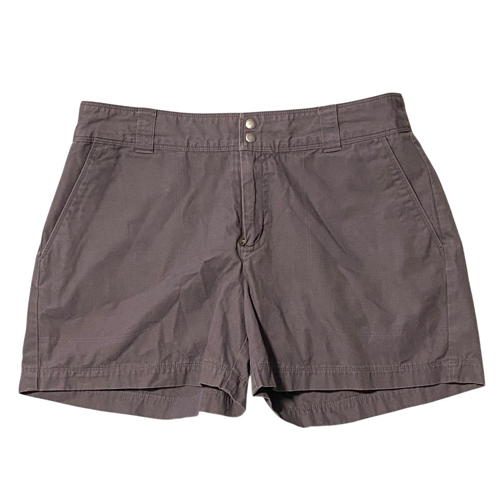 Patagonia Womens Organic Cotton Hiking Utility Shorts Gray Size 8 Double Button